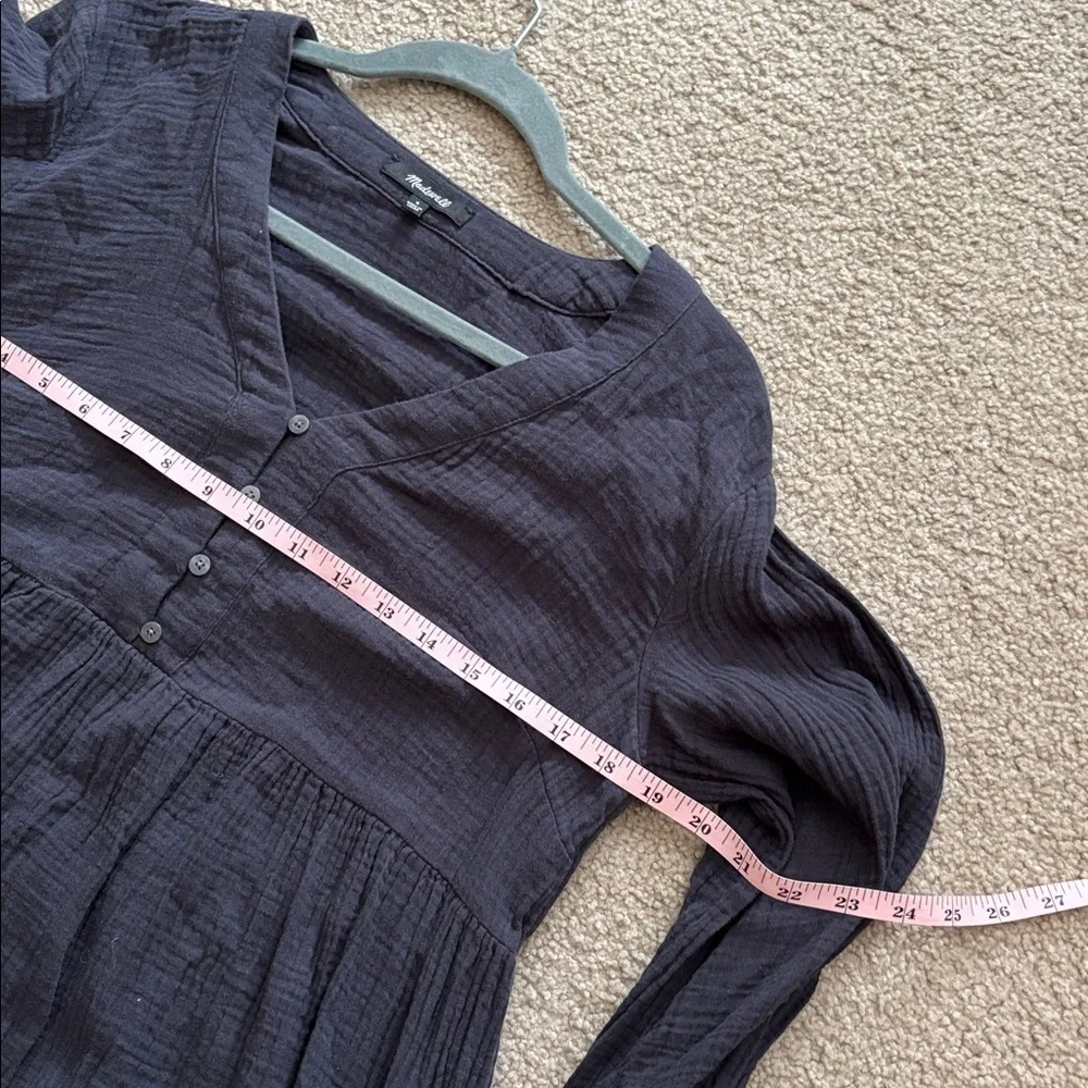 Madewell Baby Doll V-Neck Tunic 100% cotton size 4 - Picture 4 of 6